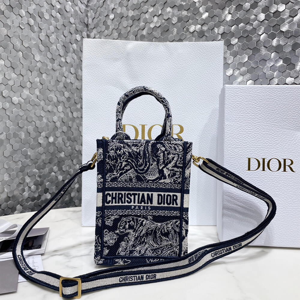 MINI DIOR BOOK TOTE PHONE BAG